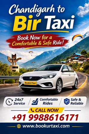Chandigarh to Bir Taxi | Booking Start ₹5100 - BookUrTaxi