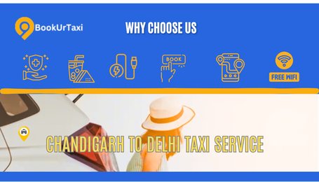 Chandigarh to Delhi Taxi | Booking Start ₹2150 - BookUrTaxi