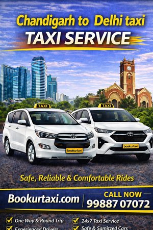 Chandigarh to Delhi Taxi | Booking Start ₹2350 - BookUrTaxii