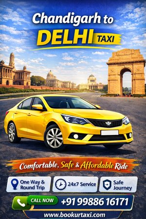 Chandigarh to Delhi Taxi | Booking - BookUrTaxi