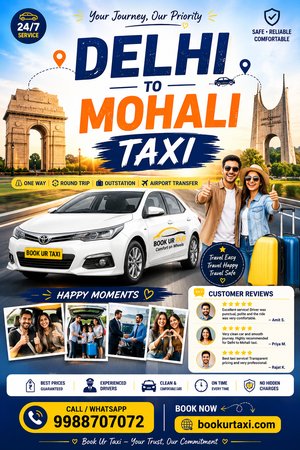 Delhi to Mohali Taxi