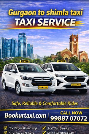 Gurgaon to Shimla Taxi | Booking Start ₹5525 - BookUrTaxii