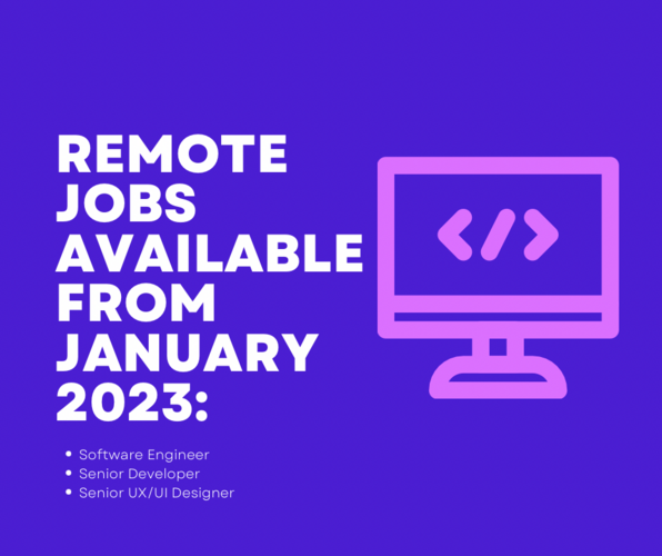 Remote Jobs available From January 2023: